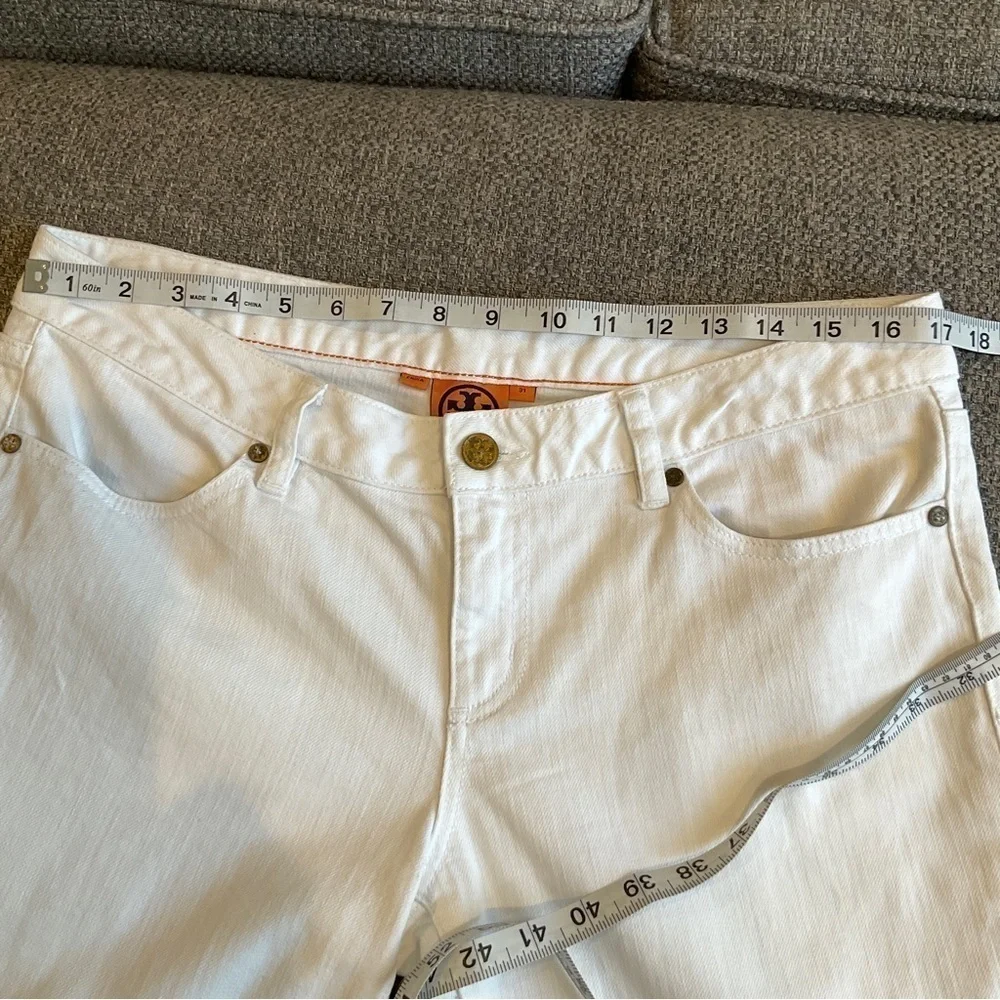 Tory Burch Cropped Slim Jeans White Size 31